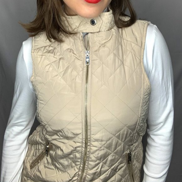 Zara Champagne Puffer Vest - Picture 5 of 6